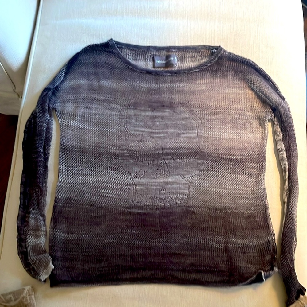 Zadig & Voltaire Grey Skull Lyocell Linen Mesh Women’s S